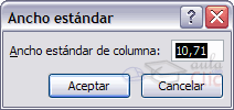 ancho est�ndar